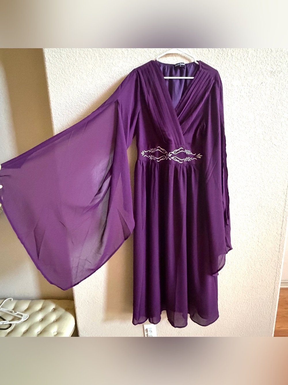 Scarlet Darkness Women's Size XL Medieval Maxi Dress Gown Bell Sleeve Whimsigoth